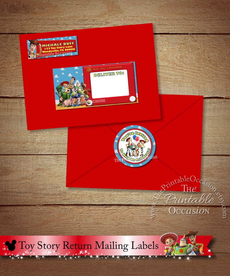 Toy Story Envelope Mailing Labels Toy Story Return Address Etsy