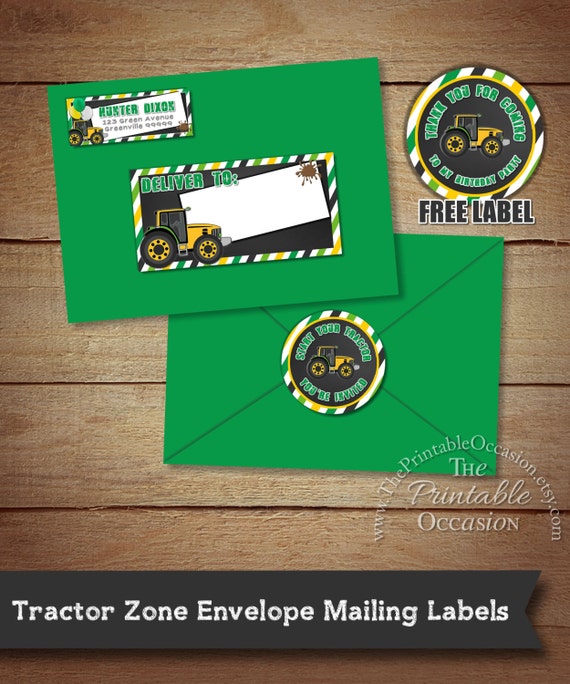 Tractor Address Labels and Envelope Seals, Farm Address Labels and Envelope Seals, Chalkboard Address Labels and Envelope Seals TR1 Il_570xn