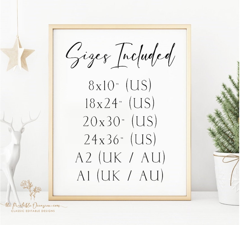 Christmas Party Welcome Sign Editable Christmas Tree Party Decor Holiday Banner Personalized Announcement Printable Poster Template