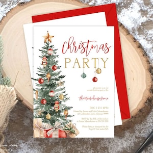 Holiday Party Invitation Christmas Party Invite Christmas Party Printable Holiday Party Invitation Christmas Invitation Download Corjl T2C