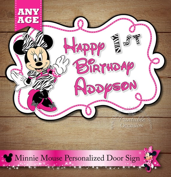 Light Pink Polka Dots Personalized Minnie Mouse PRINTABLE Centerpiece Set Any Age DIY Minnie Mouse Centerpiece Printables