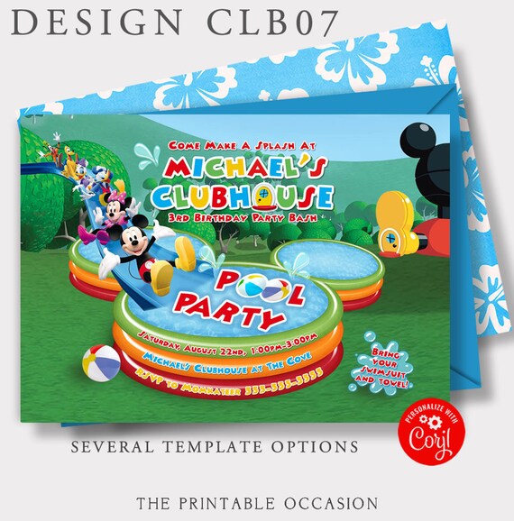 Editable Mickey Mouse Pool Party Invitation Templates Pool Etsy Editable Mickey Mouse Pool Party Invitation Templates Pool Etsy