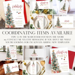 Editable Christmas Buffet Labels Printable Holiday Food Cards Christmas ...