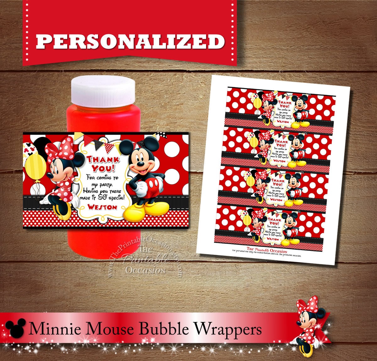 Free mickey mouse condiment labels