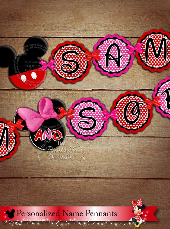 Mickey Circus Name Banner