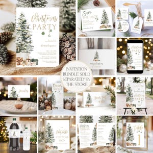 Christmas Party Welcome Sign Editable Christmas Tree Party Decor Holiday Banner Personalized Announcement Printable Poster Template