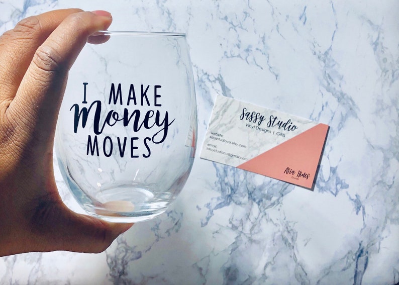 girl boss wine glass