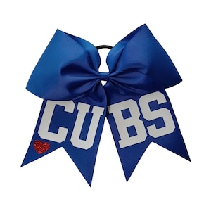 Cubs Bow Customize, Personalize Team School Bow, Bulk Bow