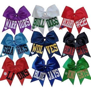 Team Bow, School Mascot Bow, Customize Colors and Name, Cheer Bow, Spirit Bow, School Bow, Bulk Bow