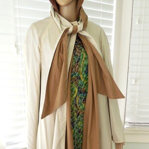 Elegant Open Front CAPE COAT With Attached Scarf Reversible Cape Full Length All Weather Cape Ultra Suede And Nylon Size X Large