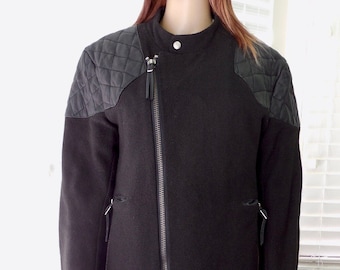 CAFE Racer Jacket BOLONGARO TREVOR British Moto Jacket Armoured Canvas N Leather Jacket Mod Preppy Motorcycle Jacket Streetwear Size Large