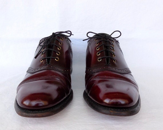 OXBLOOD Leather Shoes FLORSHEIM IMPERIAL Mens Oxfords Leather