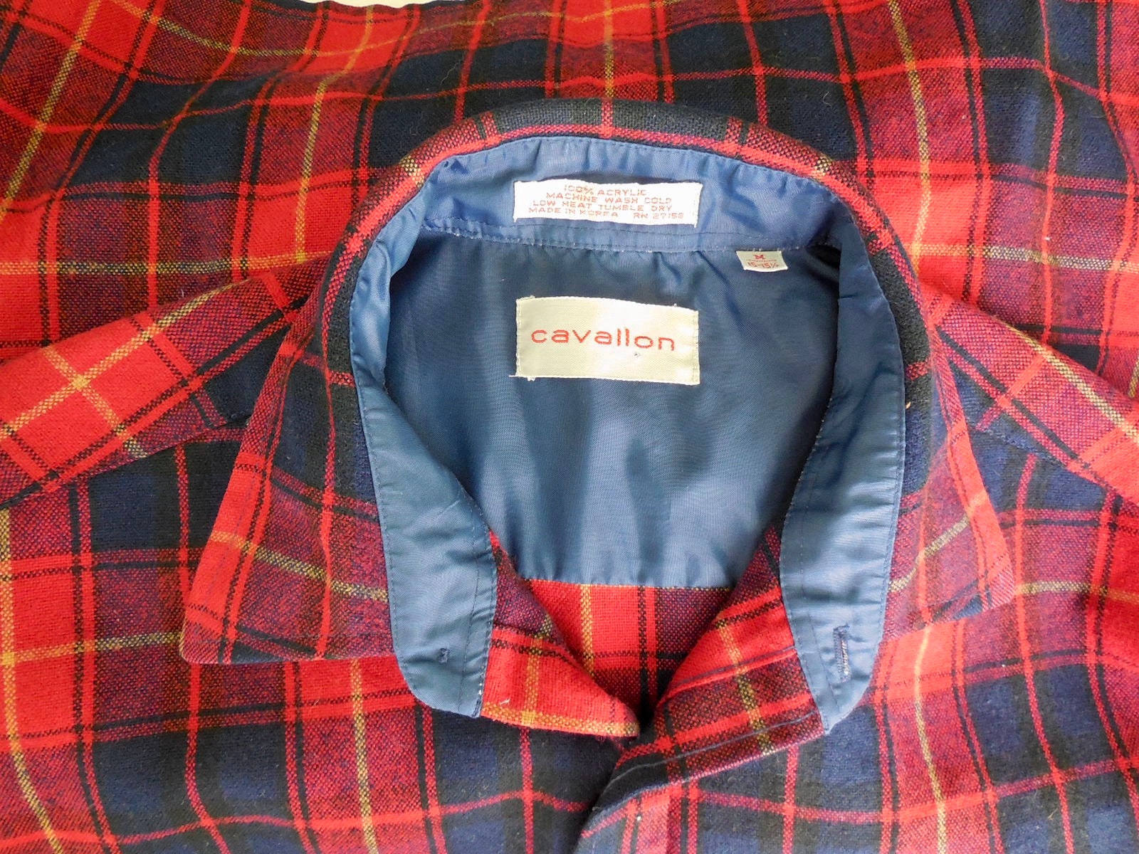 Cromoncent Camicia Uomo Quadri Buffalo Manica Corta Bandiera B, Taglia XL