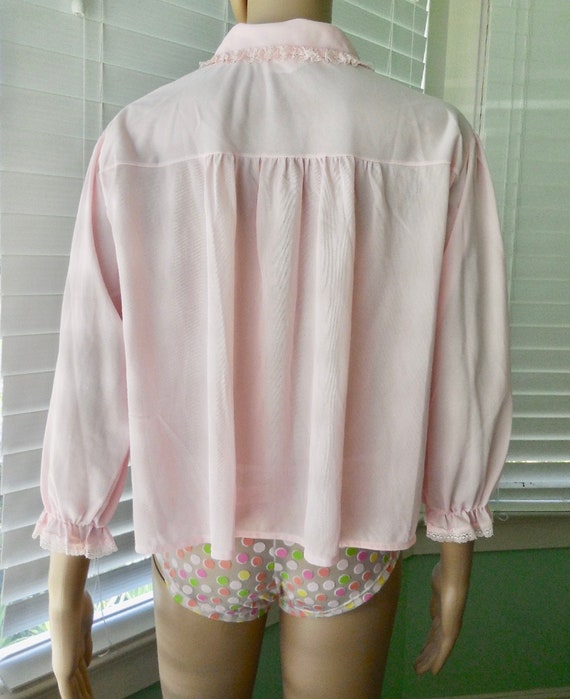 60s BED Jacket PHIL MAID Pink Nylon Bed Jacket Short … Gem