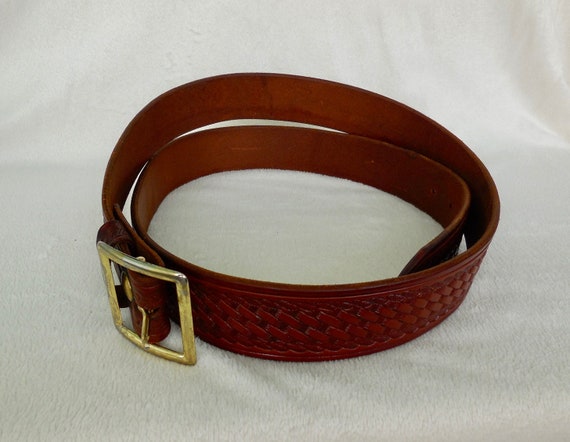 oxblood leather belt