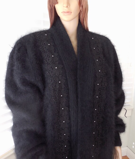 80s Black ANGORA Sweater MIRAGE Rabbit Hair Sweater Longline - Etsy New Zealand 80s Black ANGORA Sweater MIRAGE Rabbit Hair Sweater Longline - Etsy New Zealand