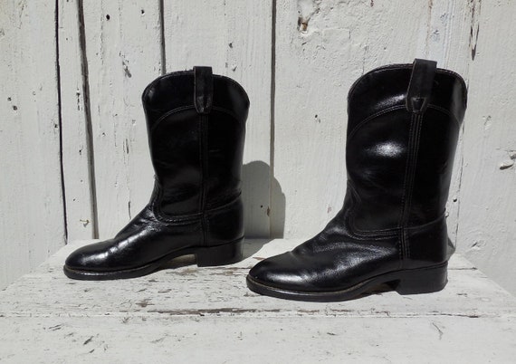 boys black cowboy boots