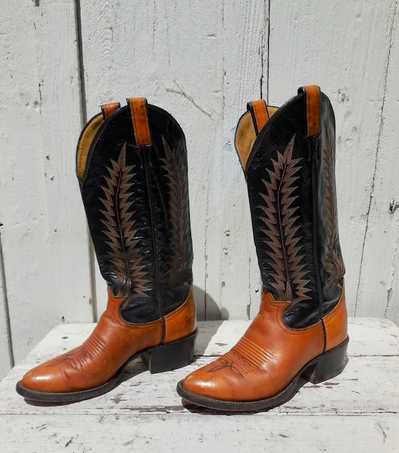 tall black western boots