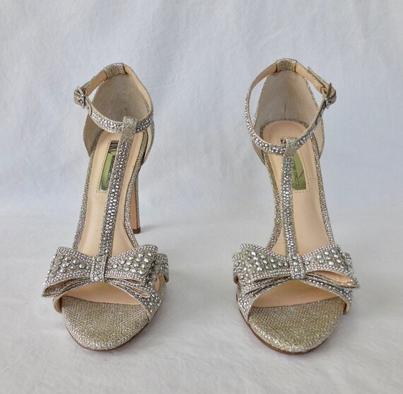 ZILVEREN Hoge Hakken STRASS Trouwhakken Stiletto Peep Teen - Etsy Nederland