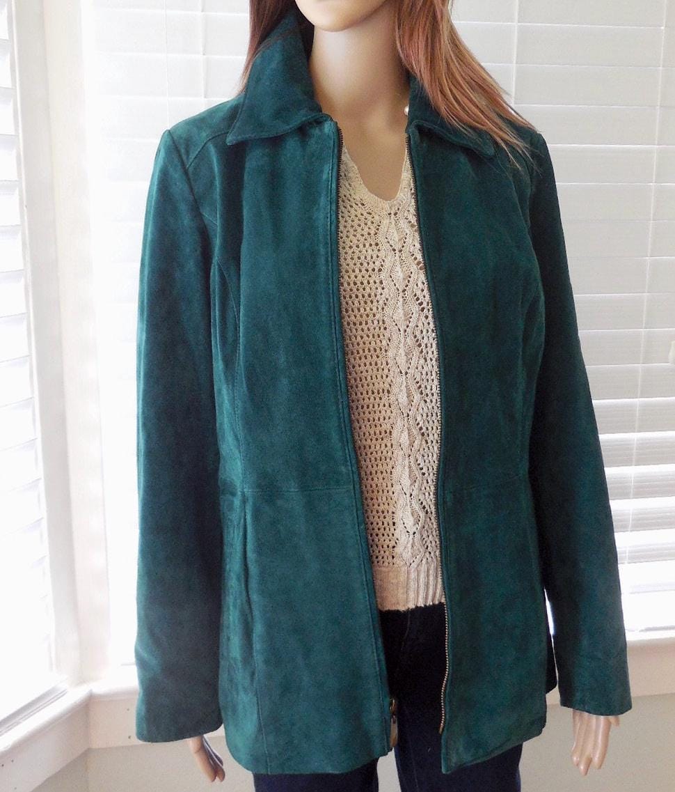 80s SUEDE Jacket DENNIS BASSO Women's Suede Leather Jacket