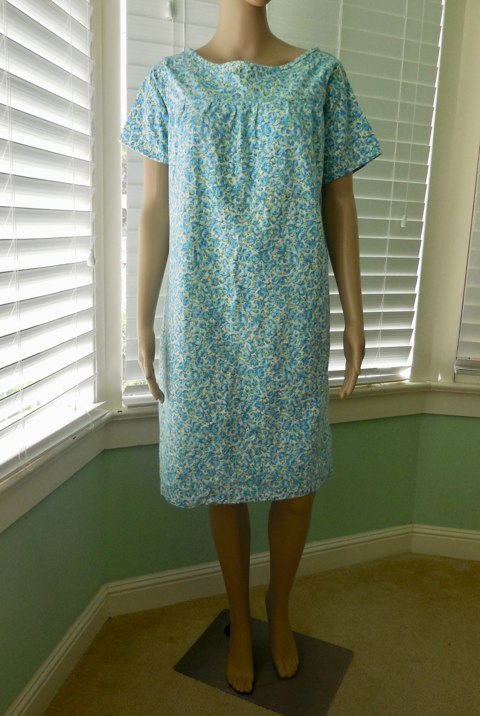 short flannel nightgown