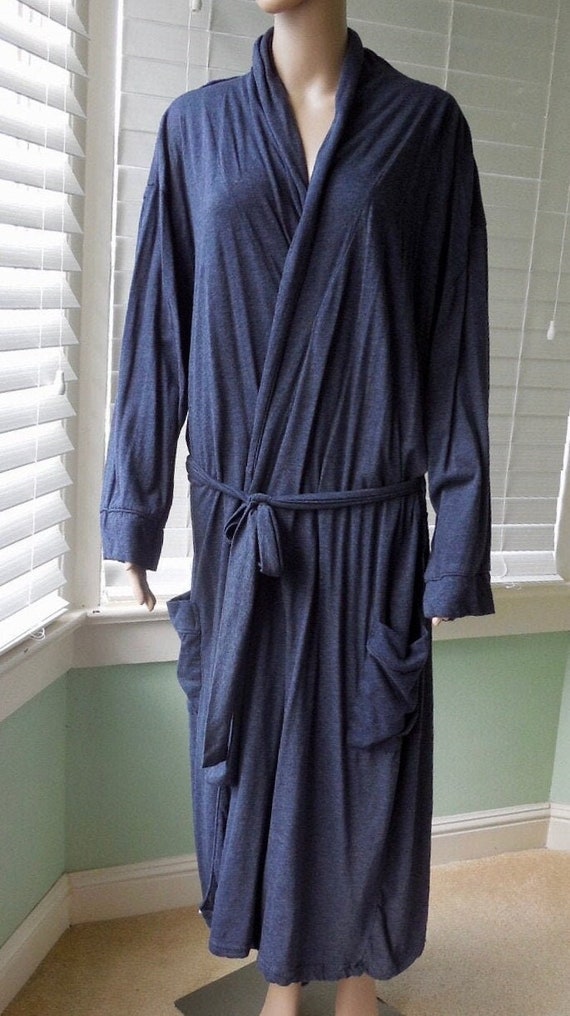 JERSEY Robe Men Blue Robe Jersey House Robe Mens … - image 1