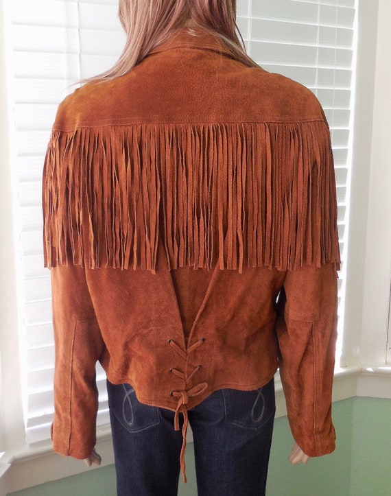 80s SUEDE FRINGE Jacket WILSONS Suede Leather Jac… - image 8