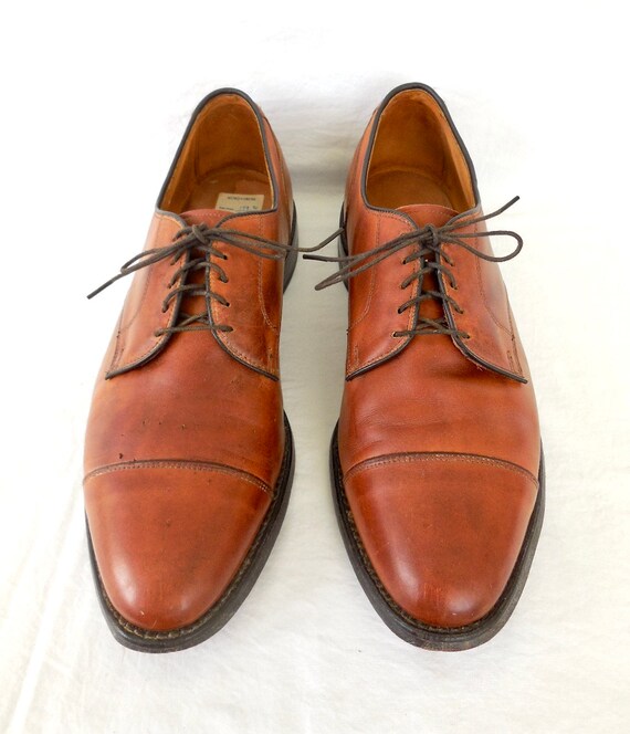 MENS Leather Oxfords ALLEN EDMONDS Vintage Cap To… - image 2