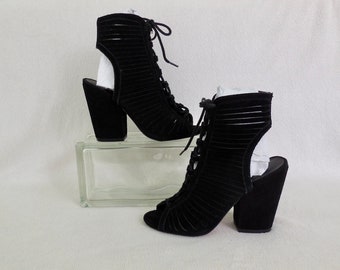 Peep Toe Boots - Etsy