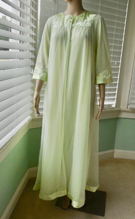 60s Vintage CHIFFON Robe GOSSARD ARTEMIS Long Chif