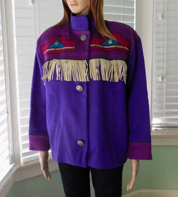 SOUTHWESTERN Wool Jacket MARY LOU Ozbolt Designer 