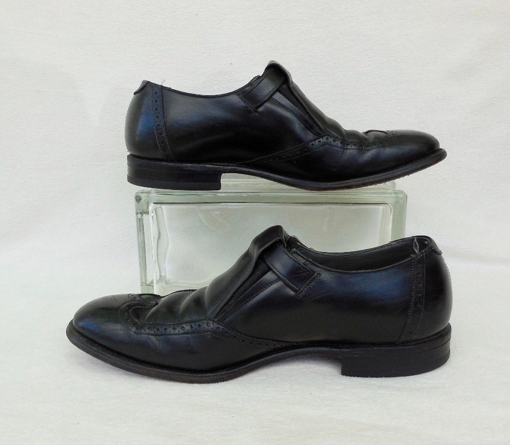 VTG JOHNSTON & MURPHY Aristocraft Men Monk Strap Loafers Sz 9 B/AA Black VTG JOHNSTON & MURPHY Aristocraft Men Monk Strap Loafers Sz  main image 3
