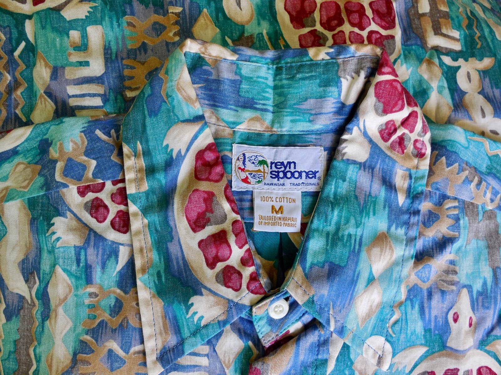 80s Vintage HAWAIIAN Shirt REYN SPOONER Reverse Print Mens - Etsy