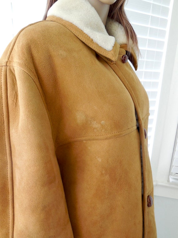 Vintage SHEARLING RANCHER Jacket Mens Suede Jacke… - image 8