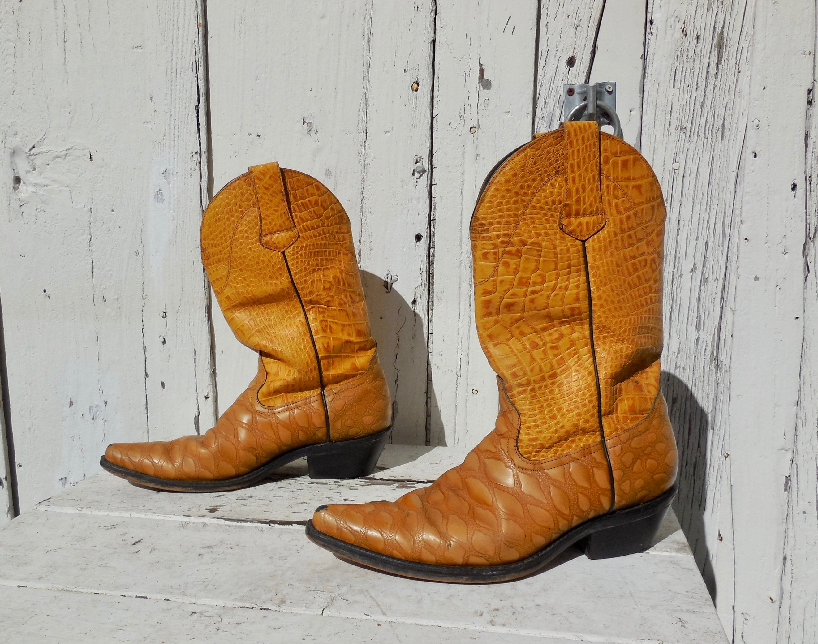 vegan leather cowboy boots