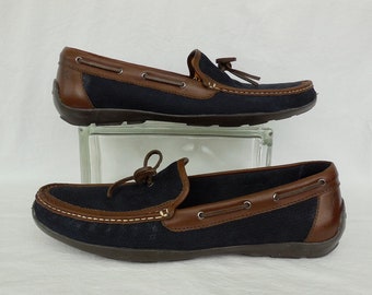 TOMMY BAHAMA Loafers Size 15 Suede And Leather Boat Shoes Dock Shoes Slip On Shoes Preppy Loafers Bohemian Leather Shoes Men's Size 15 M