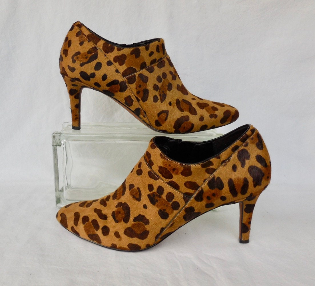 leopard stiletto booties
