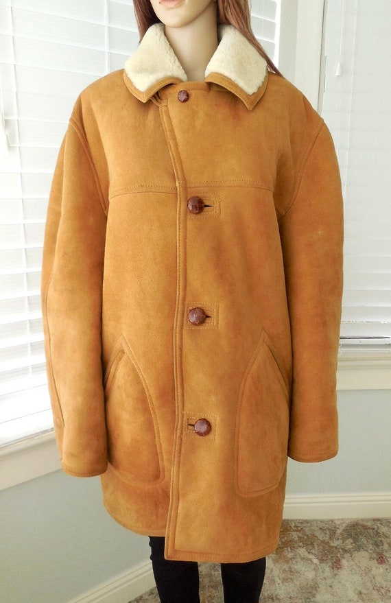 Vintage SHEARLING RANCHER Jacket Mens Suede Jacke… - image 2