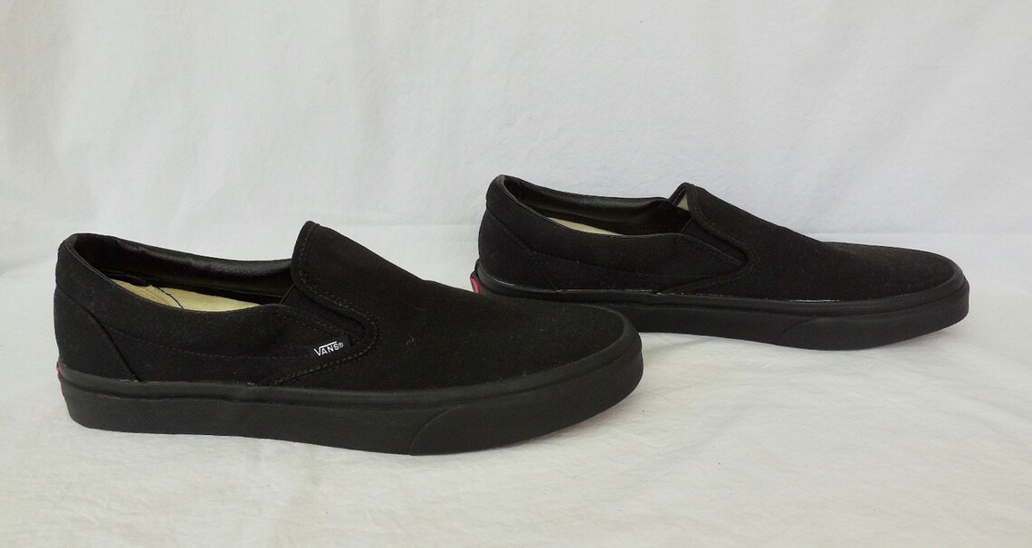 vans black loafers