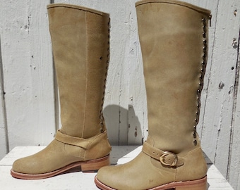 Vintage USA Landis Leather CAMPUS Western Boots- Marbled  display picture 2