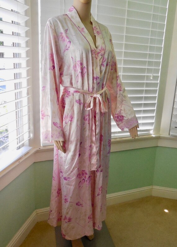 Pink FLORAL Robe MORGAN TAYLOR House Robe Full Len