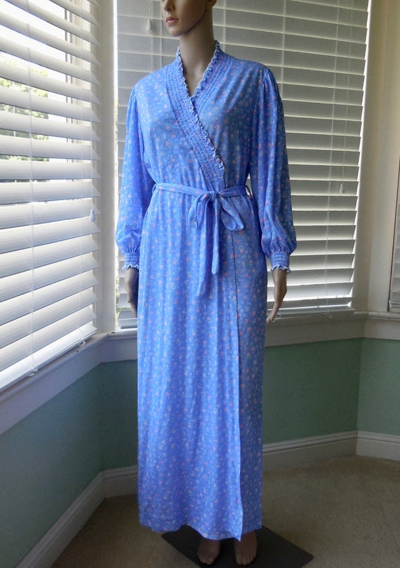 Ladies cotton top jersey dressing gown