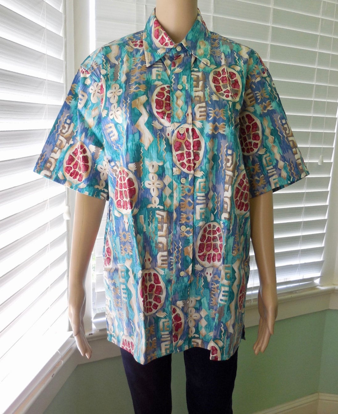 80s Vintage HAWAIIAN Shirt REYN SPOONER Reverse Print Mens - Etsy