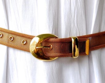 Vintage Gold & Silver Mesh Belts / SZ 32-34, Retro  display picture 3