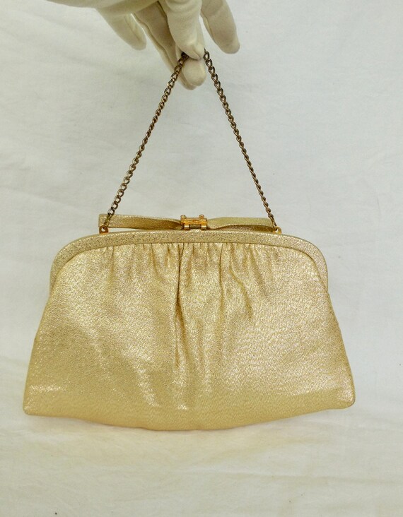 gold lame purse