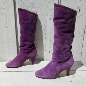 lavender suede boots