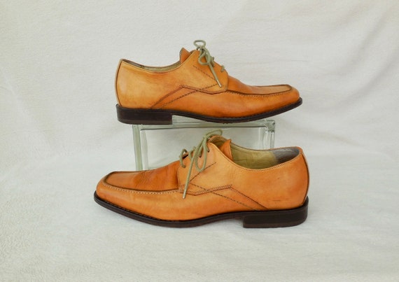 LEATHER Shoes KENNETH COLE Mens Oxford Shoes Square Toe - Etsy