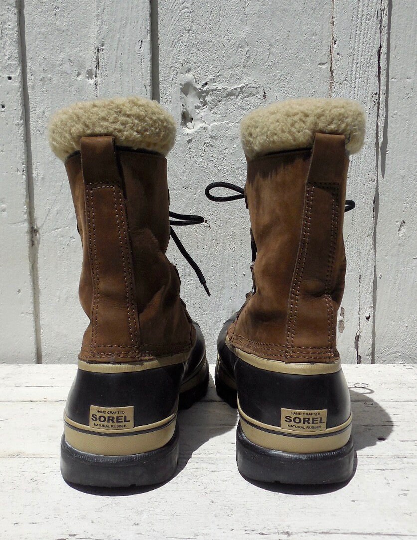 DUCK BOOTS Size 14 SOREL Caribou Rubber Sole Lace up 