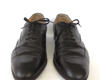 Bally Oxfords Mens 11 Black Leather Medallion Toe Lace Up Dress Shoes Italy Bally | Shoes | Bally Mens Leather Oxford Derby Dress Shoes  main image 2