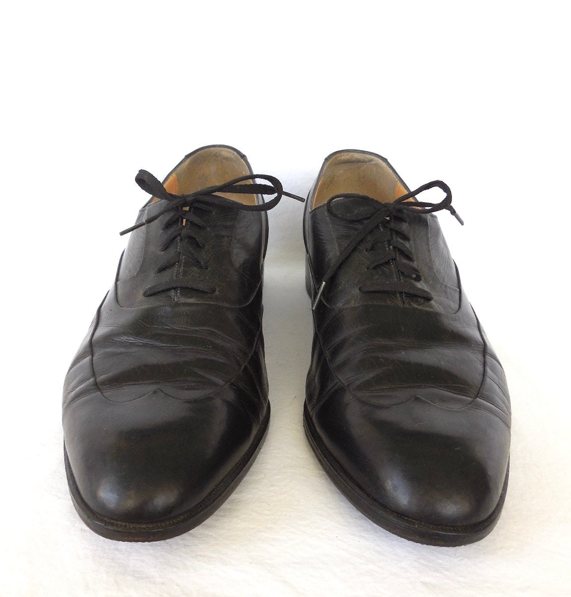 Black LEATHER Shoes BALLY of ITALY Black Oxfords Italian  display picture 3
